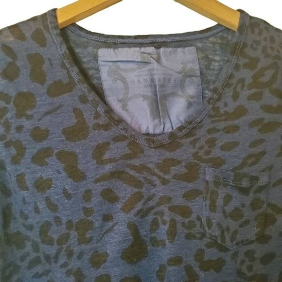 NAVATEE | Blue & Black  Leopard Print Tee - Picture 4 of 5